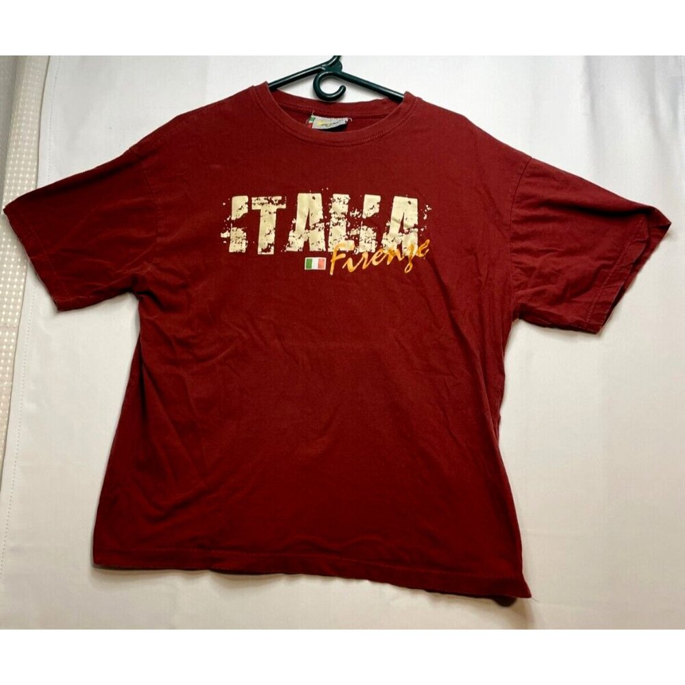Italia Firenze shirt mens XL short sleeve red